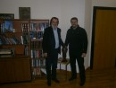 Vuk Drašković i V.Mišnić, sa skulpturom Iva Andrića, 20'16 mart...